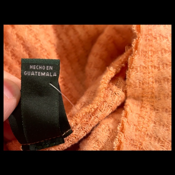 Wild Fable Long Sleeve Waffle Knit Crop Pullover Top/Sweater Peach Size S - NWT - Picture 10 of 15